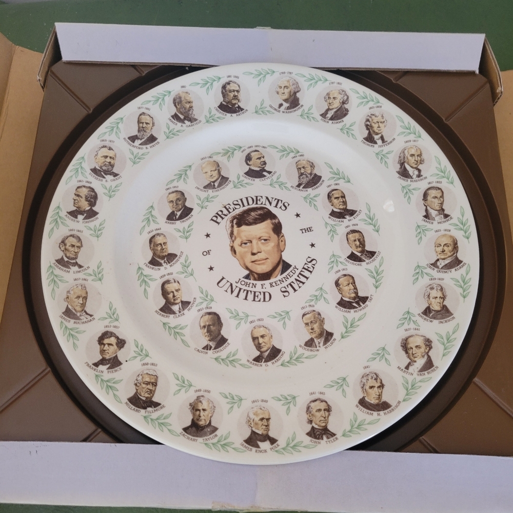Presidents of the United States JFK  Commemorative Plate Sabin China